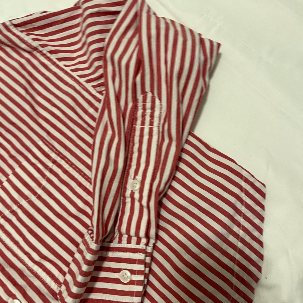 American Eagle Red and White Striped Shirt - Picture 4 of 4